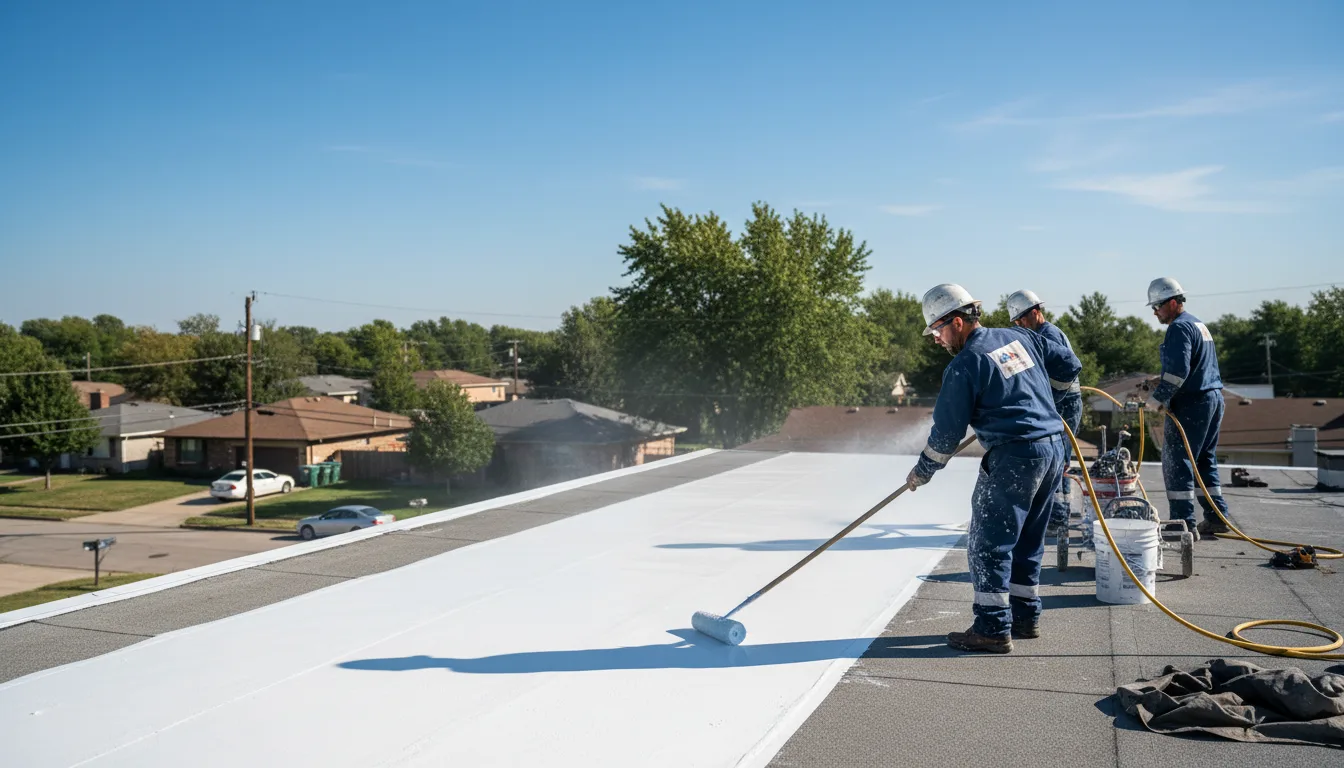 Commercial roof coating in Brownsboro, TX near me